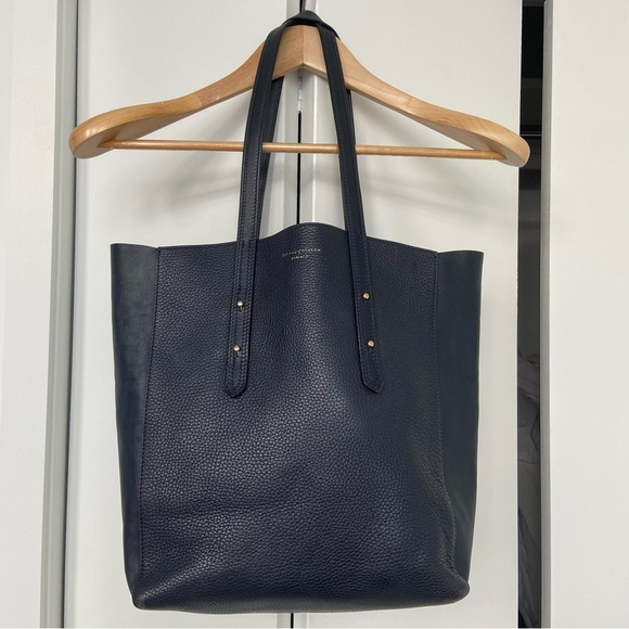 Aspinal of London - Essential Leather Tote Bag Navy Pebble - Pristine/Excellent - Picture 6 of 16